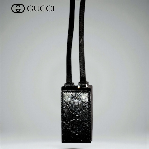 AUTHENTIC GUCCI BLACK LEATHER MICRO MINI CROSSBODY FOR THE LITTLE THINGS - Picture 6 of 7